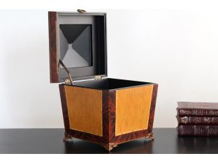 Wood Finish Footed Box