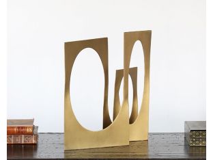 Overlapping Ovals Brass Sculpture - Cleared Décor