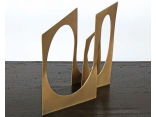 Overlapping Ovals Brass Sculpture - Cleared Décor