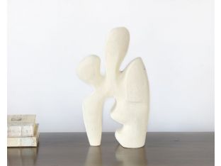 Matte White Abstract Sculpture - Cleared Décor