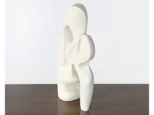 Matte White Abstract Sculpture - Cleared Décor