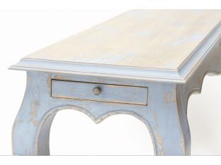 Light Blue Distressed French Style Console