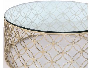Gold Interlocking Circles Coffee Table