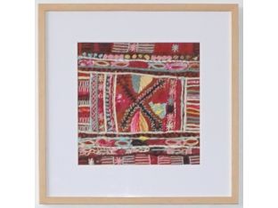 Burgundy Embroidery 3 20W X 20H - Cleared Decor