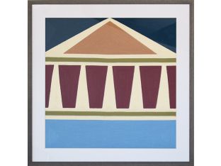 Post Haste Framed Geometric Embroidery 28W X 28H 