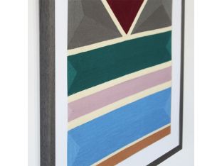 Bottom Line Framed Geometric Embroidery 28W X 28H