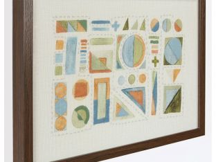 Abstract Multi Textile  26W X 18H - Cleared Decor