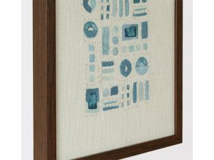 Abstract Blue Textile  20W X 20H - Cleared Decor