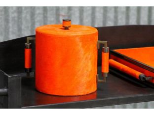 Orange Horsehair Ice Bucket