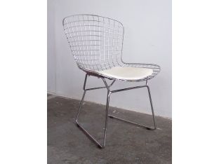 Bertoia Style Chrome Wire Side Chair