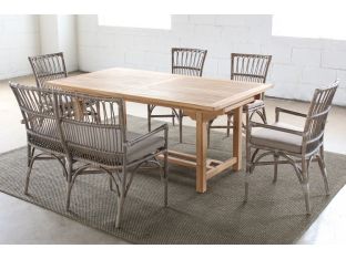 Bamboo and Woven Rattan Side Chair
