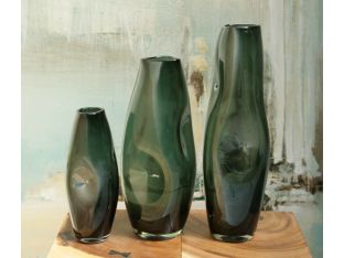 Set of 3 Luster Dimple Vases