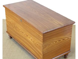 Faux Grain Painted Blanket Chest circa 1870